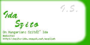 ida szito business card